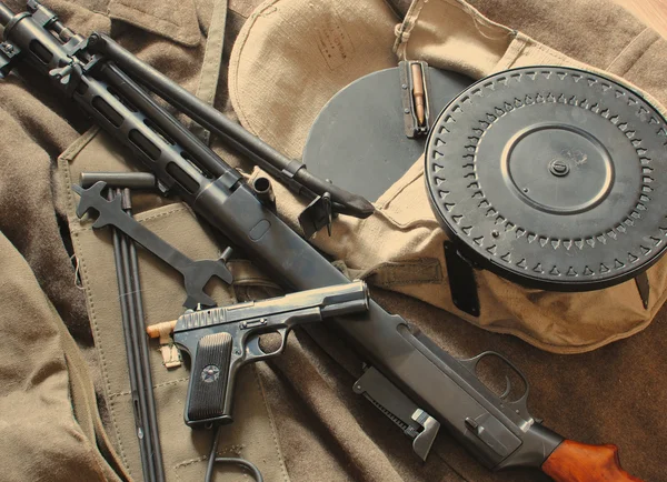 Pistola y ametralladora soviética Imagen de stock