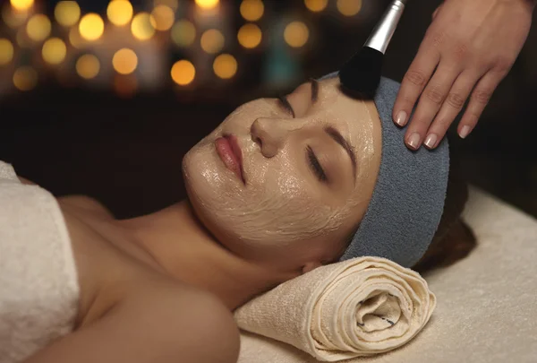 Woman lying during a spa treatment — Stock Photo, Image