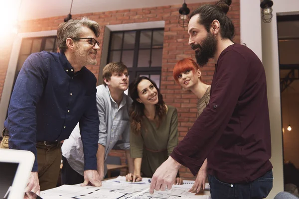 Business people talking about new project — Stock Photo, Image