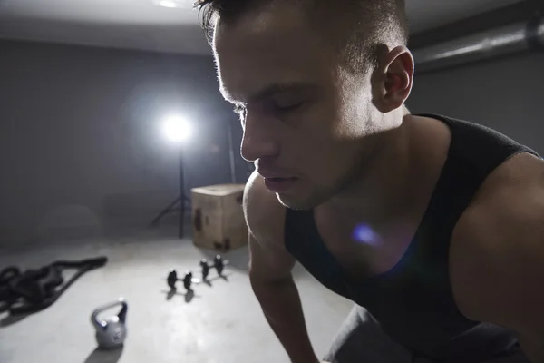 Man before the workout — Stock Photo, Image