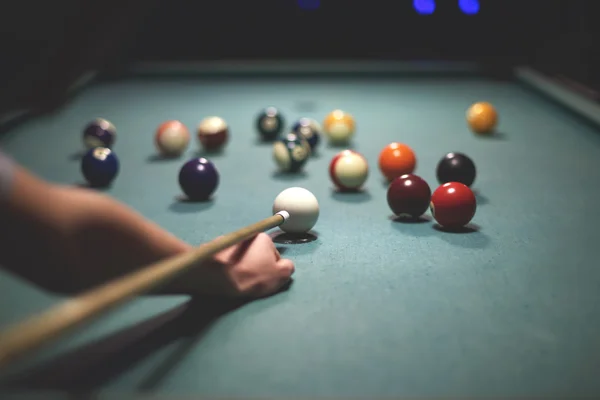 Tablo pool oyunu için hazır — Stok fotoğraf