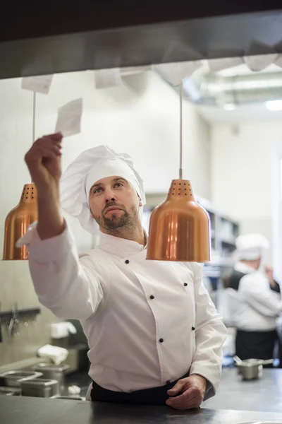 Chef pronto para tomar a ordem — Fotografia de Stock