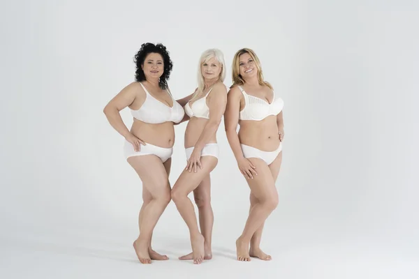 Mature women posing in underwear — Stock Photo, Image