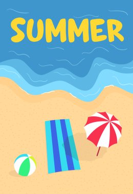 Yaz ve kumsalı ile banner