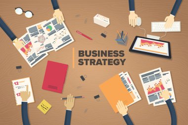 Şirket çalışanları iş stratejisi yapıyor