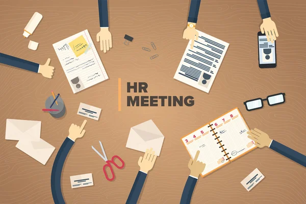 Hr meeting concept — Stock Vector