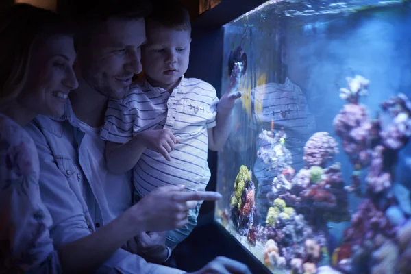 Journée en famille à l'aquarium — Photo