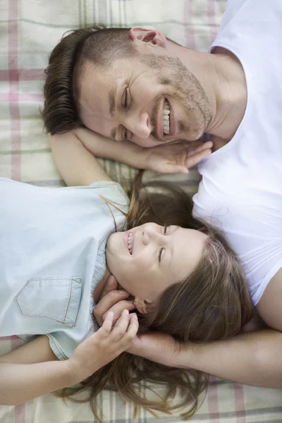 Happy day voor vader en dochter — Stockfoto