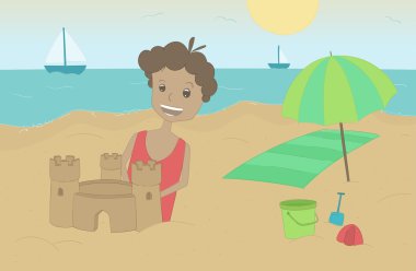 Rüya gibi gün denizin kenarında 