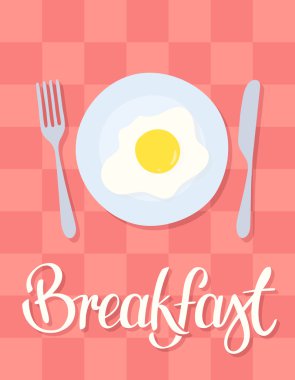 Yumurta kahvaltı illüstrasyon için
