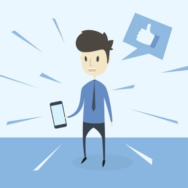 Cep telefonu sosyal medya kontrol işadamı