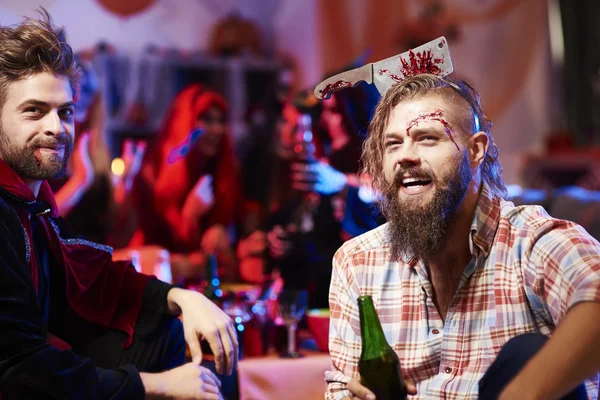 Two men having fun at the party — Stock Photo, Image