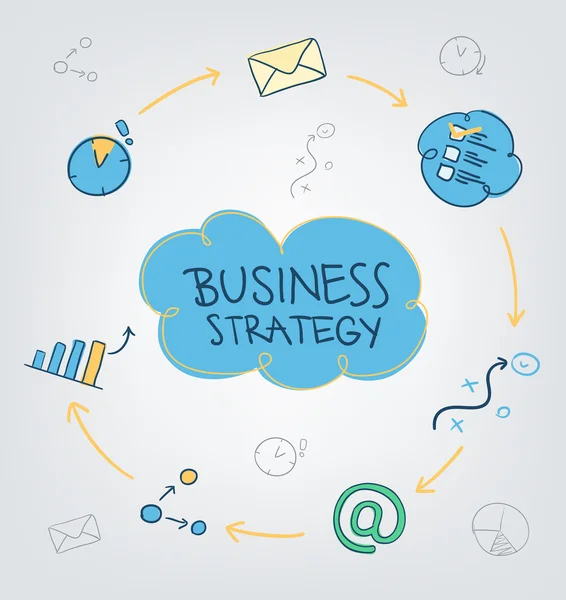 Концепция бизнес-стратегии — стоковый вектор