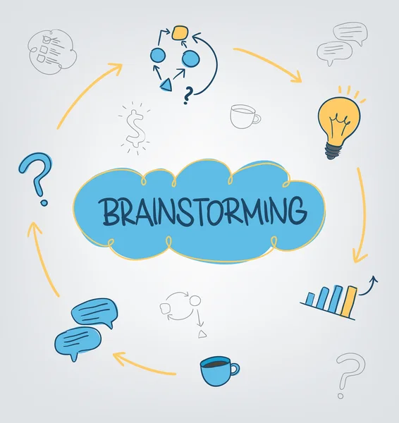 Business und Brainstorming-Konzept — Stockvektor