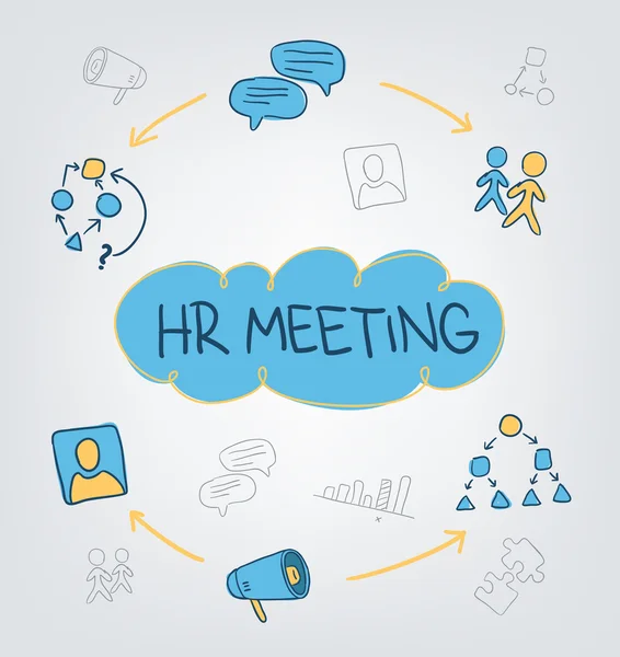 Hr meeting concept — Stock Vector