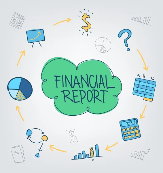 Sprawozdanie finansowe w sprawie systemu — Wektor stockowy