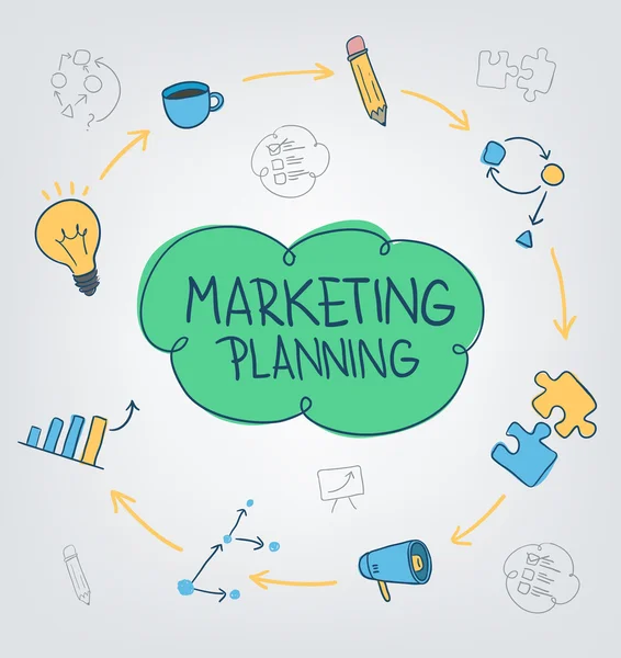 Marketing planning concept — Stock Vector