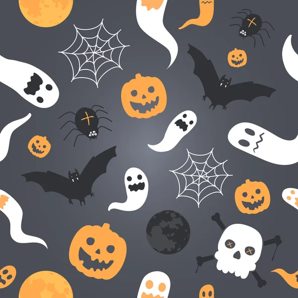 Banner de Halloween com vista assustadora —  Vetores de Stock