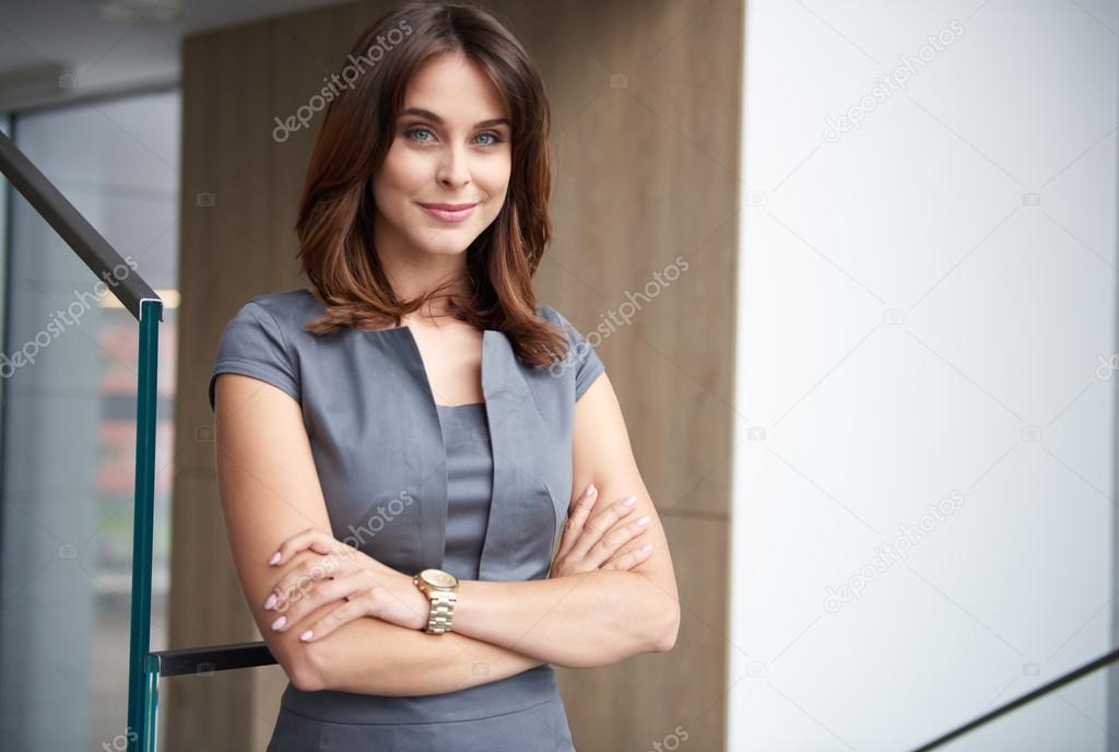 business woman working in modern office