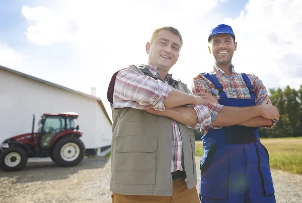 Two cheerful farmers — Stock Photo, Image