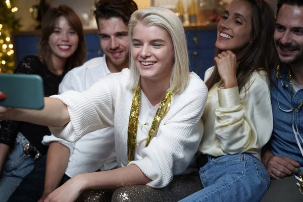 Selfie Tijd Groot Feest — Stockfoto