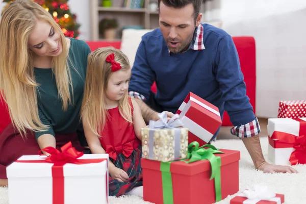 Family relaxing in Christmas time — Stock Photo, Image