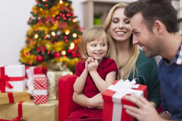 Family enjoing Christmas time Stock Picture
