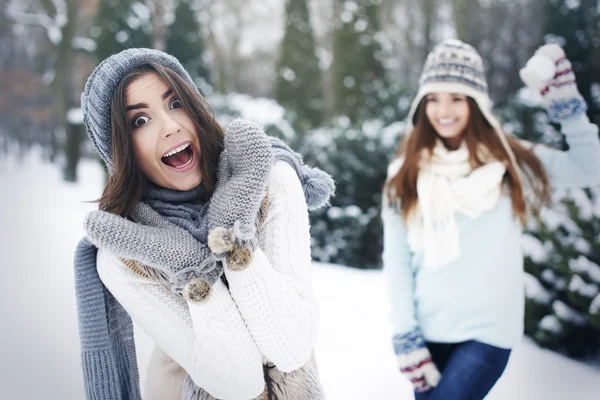 Two women having fun — Stock Photo, Image