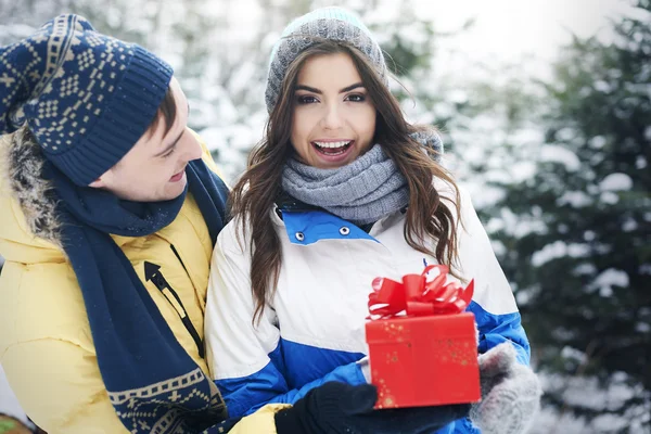 Delen presenteert op Kerstmis — Stockfoto