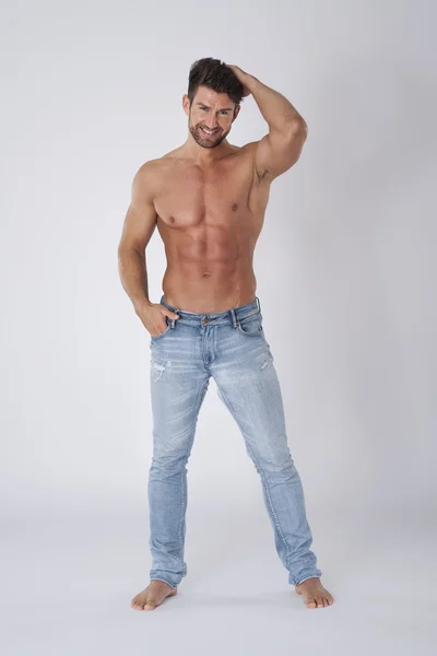 Sexy man zonder shirt — Stockfoto