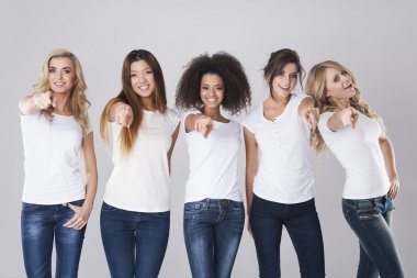 Güzel çok etnik gruptan oluşan kadınlar