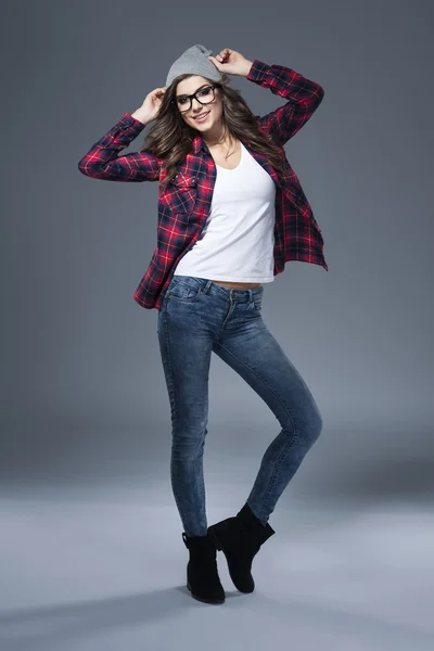 Young woman in glasses — Stock Photo, Image