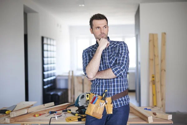 Young handsome carpenter — Stock Photo, Image