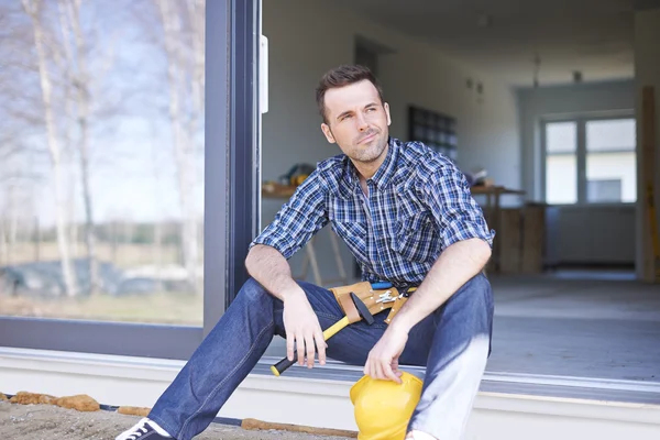 Young handsome carpenter — Stock Photo, Image