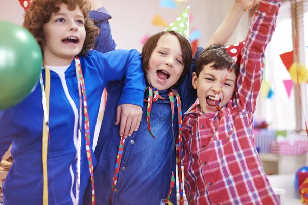 Party hard of group of boys — Stock Photo, Image