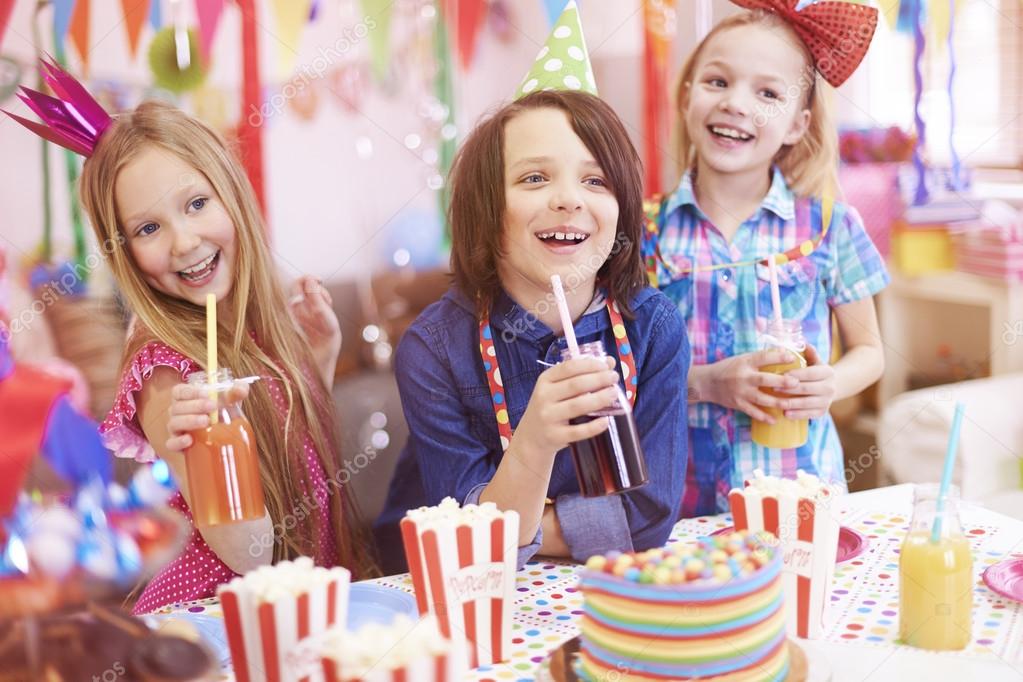 Children on the birthday party