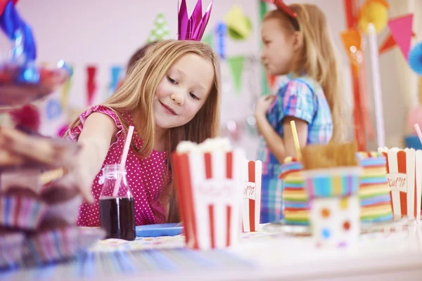 Girls at birthday party Stock Photo