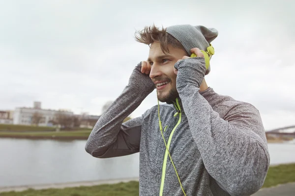 La música es motivación para correr —  Fotos de Stock