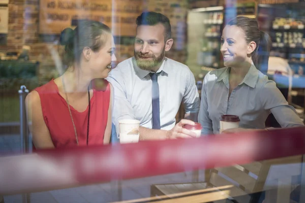 Successful business while lunch — Stok fotoğraf