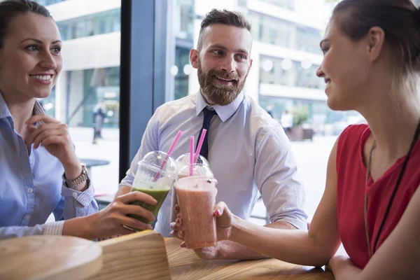 Successful business while lunch — Stockfoto