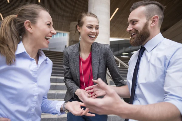 Successful business people feeling happy — Stockfoto