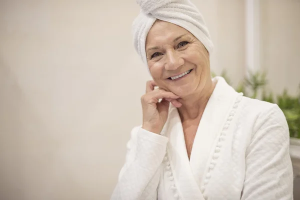 Mature woman  after Spa — Stock Photo, Image