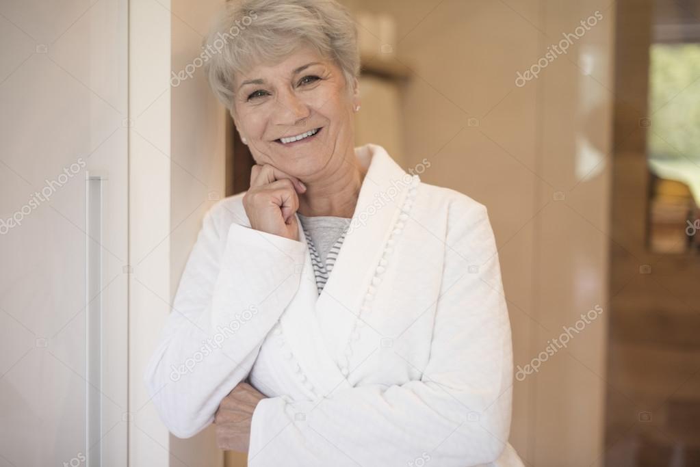 mature woman smiling