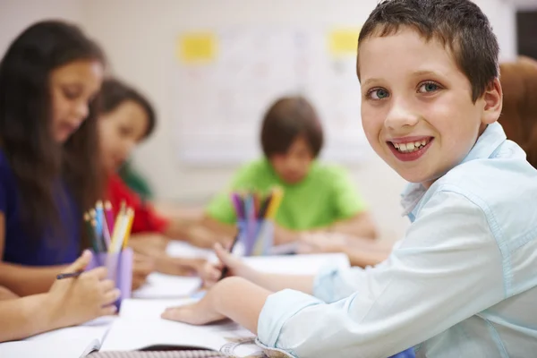 Little children while lesson Stock Photo