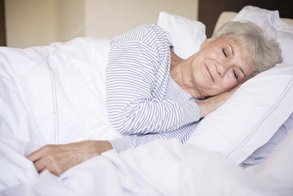 mature woman sleeping