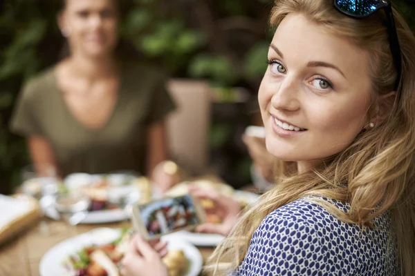 Taking picture of meal — Stock Photo, Image