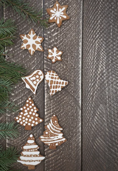 Ornamenti natalizi sul ramo — Foto Stock