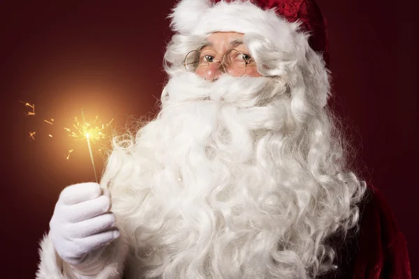 Santa Claus con barba blanca — Foto de Stock