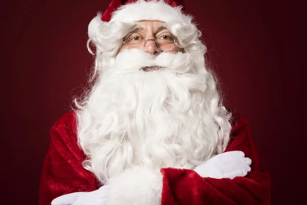 Papai Noel com barba branca — Fotografia de Stock
