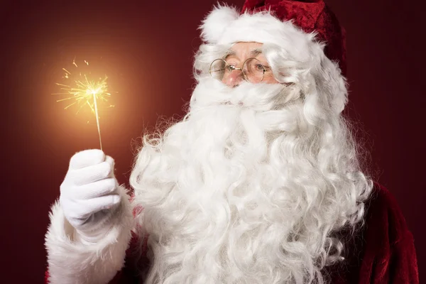 Père Noël avec barbe blanche — Photo